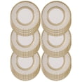 thumbnail image 1 of Talking Tables 24 platos de papel desechables grandes dorados, fuertes y resistentes, elegantes y bonitos, platos reciclables para Navidad, fiesta de cumpleaños, bodas, aniversario, 10.6 pi, 1 of 6