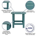 thumbnail image 4 of Flash Furniture Charlestown All-Weather Poly Resin Wood Adirondack Side Table in Sea Foam, 4 of 9