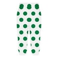 thumbnail image 3 of BRGZLK Women Polka Dot Sweatpant Seven Points Pants Comfy High Waist Stretch Lightweight Sports Casual Pants with Pocket Green M, 3 of 4