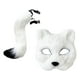 thumbnail image 4 of Conjunto de accesorios de cola de máscara de gato falso, accesorios de disfraces de cosplay de animales para espectáculos escénicos Blanco, 4 of 8