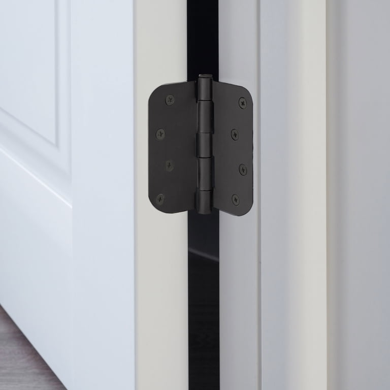 3 Pack Matte Black 4" Door Hinges - 304 Stainless Steel, Ball Bearing, Square Corners For Exterior/Interior Doors