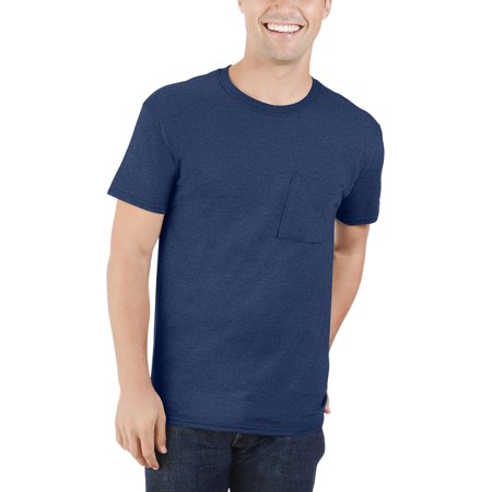 - Fruit of the Loom Men's Platinum Eversoft Short Sleeve Pocket T-Shirt, up to Size 4XL