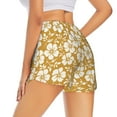 thumbnail image 3 of Goofa Rose Flowers Printed Women 2 in 1 Running Shorts,Quick Dry Athletic Workout Shorts,High Waisted Athletic Shorts with Liner Pockets-, 3 of 9