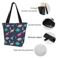 thumbnail image 3 of Bingfone Cartoon Dinosaur Women Shoulder Tote Bags Casual Bag Ladies Shopping Handbag, 3 of 6