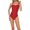 Red, variant on Adoretex Girl's/Women's Solid Pro One-Piece Athletic Sports Racing Swimsuit Swimwear (FN034)-Kelly Green Combo-30