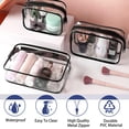 thumbnail image 3 of Bolsa de cosméticos YOQIVEXU de PVC transparente con cierre impermeable (18 unidades), 3 of 7