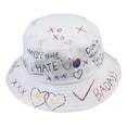 thumbnail image 4 of Sombrero unisex Salvador de Graffiti informal de pesca blanco, 4 of 9