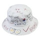 thumbnail image 4 of Moda Graffiti Sombrero de pescador plegable Gorra de cubo de estilo Hip Hop Blanco, 4 of 9