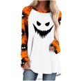 thumbnail image 1 of Blusa suelta informal de manga larga con cuello redondo para mujer, camisas con estampado de Halloween Fridja fjkfkj2365, 1 of 5