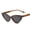 Leopard print in all gray, variant on 2026 European and American triangular cat-eye retro sunglasses, high-end UV protection sun glasses for women and men