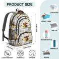 thumbnail image 5 of Highland Cow and Bathtub Print Backpack for School, Cute School Bag with Adjustable Shoulder Straps and Padded Back, 16.9"x12.6"x5.9", 5 of 5