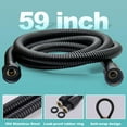 thumbnail image 5 of Bathroom Square Matte Black Solid Brass Hand Held Shower Head With Wall Connector and Hose System Wall Mount Handheld Showerheads Set, 5 of 8