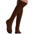 thumbnail image 3 of MDR Women and Men Slouch Socks Extra Tall/Extra Heavy Cotton Socks Made in USA Size 9-11, Pack of 6 (6 Brown), 3 of 9