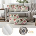 thumbnail image 6 of Christmas Balls Outdoor Pillow Covers 18"x18" Set of 2,Waterproof Throw Pillow Covers for Patio Furniture,Red Green Xmas Botanical Poinsettia Rustic Decorative Cushion Pillowcases for Garden Sofa, 6 of 9