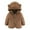 Brown, variant on SILVERCELL Baby Boys Girls Fleece Jacket Winter Warm Zip Up Outwear Infant Hooded Coat with Ear