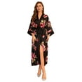 thumbnail image 3 of AMITOFO Long Silky Kimono Robes for Women Lightweight Silky Satin Floral Bathrobe Soft Cozy Ladies Housecoat Loungewear, 3 of 8