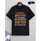 thumbnail image 2 of Camiseta "BROTHER SISTER" para hombre, cuello redondo, ropa informal, primavera y verano, camisetas informales., 2 of 7