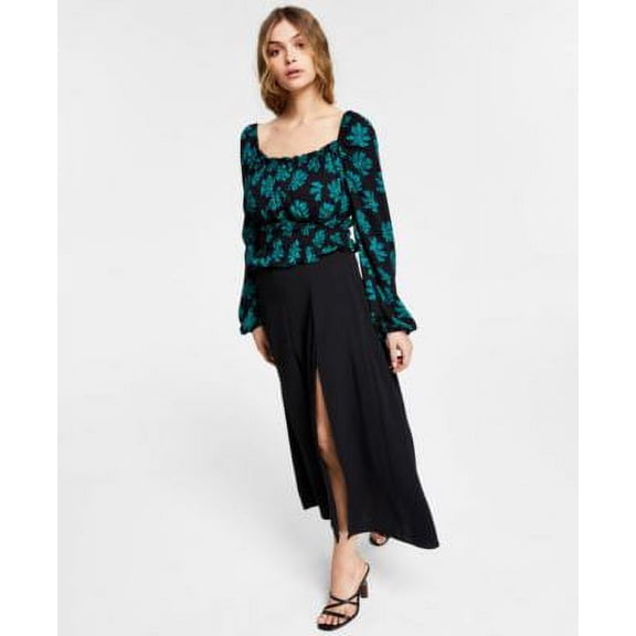 MSRP $60 Bar III Slit Midi Skirt Black Size 4