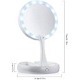 thumbnail image 4 of Miroirs de Maquillage Miroir de Vanité pour les Filles, Led Rotation Recto-Verso Pliage USB Éclairé Miroir de Vanité Écran Tactile Lampe de Table Portable, 4 of 5