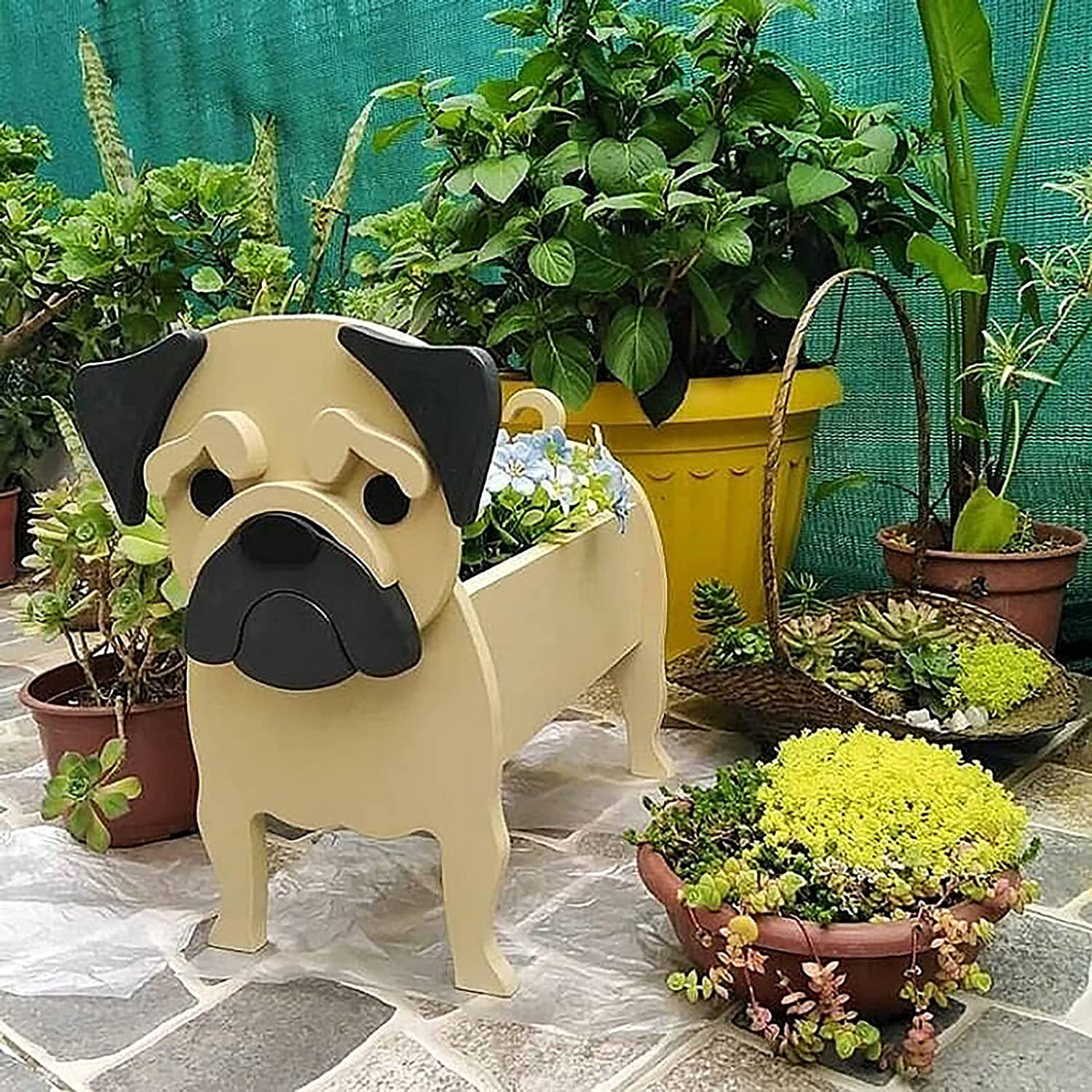 2021 Dog Planter - Pug Planter, Multiple Dog Shape Cartoon Succulent