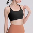 thumbnail image 4 of Womens Sports Bras Sports Bra Vest Push-Up Yoga Fitness Sports Bra With Removable Chest Pad Comfortable Bras for Women Black L, 4 of 6