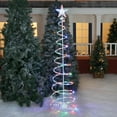 Holiday Time LightUp LED Multicolor Spiral Christmas Tree, 80 Lights