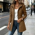 thumbnail image 6 of Jsaierl Women's Hooded Utility Anorak Jacket Drawstring Waist with Flap Pockets Lightweight Spring Fall Casual Travel Coat, 6 of 9