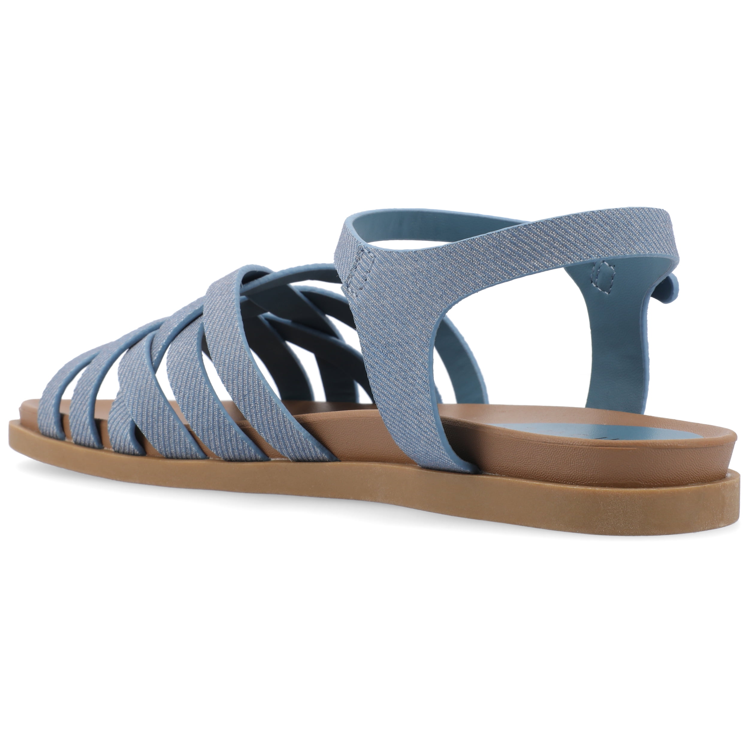 Journee Womens Kimmie Ankle Strap Flat Sandals
