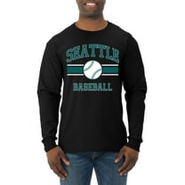 Wild Bobby City of Seattle Baseball Fantasy Fan Sports Men's Long Sleeve T-Shirt, Black, Small