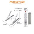 thumbnail image 2 of Adjustable Aluminum Folding Portable Laptop Stand - Lightweight Laptop Stand For Travel, 2 of 5