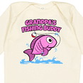 thumbnail image 4 of Inktastic Grandpa's Fishing Buddy (pink) Girls Long Sleeve Baby Bodysuit, 4 of 5