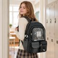 thumbnail image 6 of Teen Girls Backpack For School Pastel Striped Aesthetic 90s Style Lightweight Casual Bookbag Daily Shoulder Purse, 6 of 6