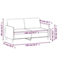 thumbnail image 4 of vidaXL 2-Seater Sofa Dark Grey 140 cm Fabric, 4 of 5