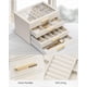 thumbnail image 5 of Jewelry Box Vlando organizador con tapa de cristal de 4 capas, color blanco nube, 5 of 7