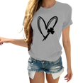 thumbnail image 1 of Pxiakgy Vente Chaude! T-Shirt Trèfle de la Saint-Patrick pour Femmes Chanceux Irlandais Manches Courtes T-Shirt Graphique Trèfle Mode Décontractée Imprimé Amour Col Rond Manches Courtes T-Shirt, 1 of 4