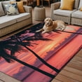 thumbnail image 2 of Fsddascl Summer Palm Tree Outdoor Rug for Patio/Deck/Porch, Non-Slip Large Area Rug 4 x 6 Ft, Sunset Ocean Botanical Leaf Indoor Outdoor Rugs Washable Area Rugs, Reversible Camping Rug Carpet Runner, 2 of 5