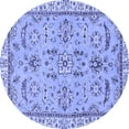 thumbnail image 1 of Ahgly Company Indoor Round Oriental Blue Traditional Area Rugs, 6' Round, 1 of 4