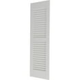 thumbnail image 3 of 18"W x 39"H Americraft Two Equal Louver Exterior Real Wood Shutters (Per Pair), Hailstorm Gray, 3 of 10