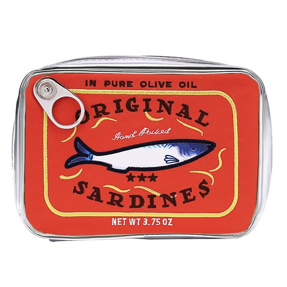 Cute Large Capacity Sardine Can Storage Bag, Interesting And Personalized Hand-held Cosmetic Bag(One Size,Orange)