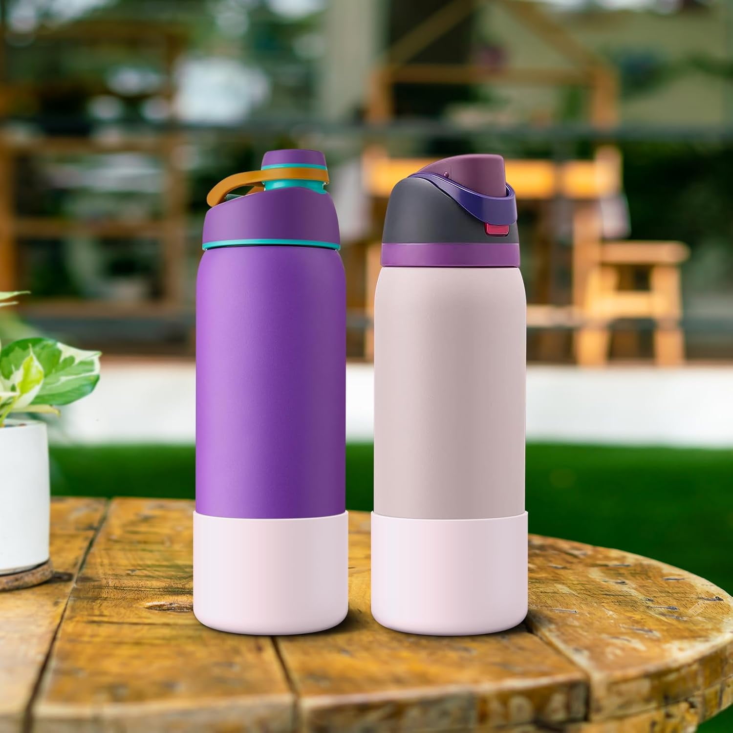 Fuliko 2PCS Silicone Water Bottle Boot For Owala 24oz 32oz 40oz, Anti...