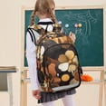 thumbnail image 7 of FORMRS School Backpack 17" Student Travel Bag with Laptop Compartment, Gold Flower, 7 of 7