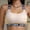 Beige, variant on Naittoop Love Sports Bras for Women Adjustable Strap Racerback Bralettes Push Up Anti Sagging Backless No Show Wireless Soft Bra