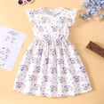 thumbnail image 2 of UFOUND Toddler Children Girls Dresses Short Sleeve Cartoon Prints Dress Sundress Lovely Dailywear, 2 of 4