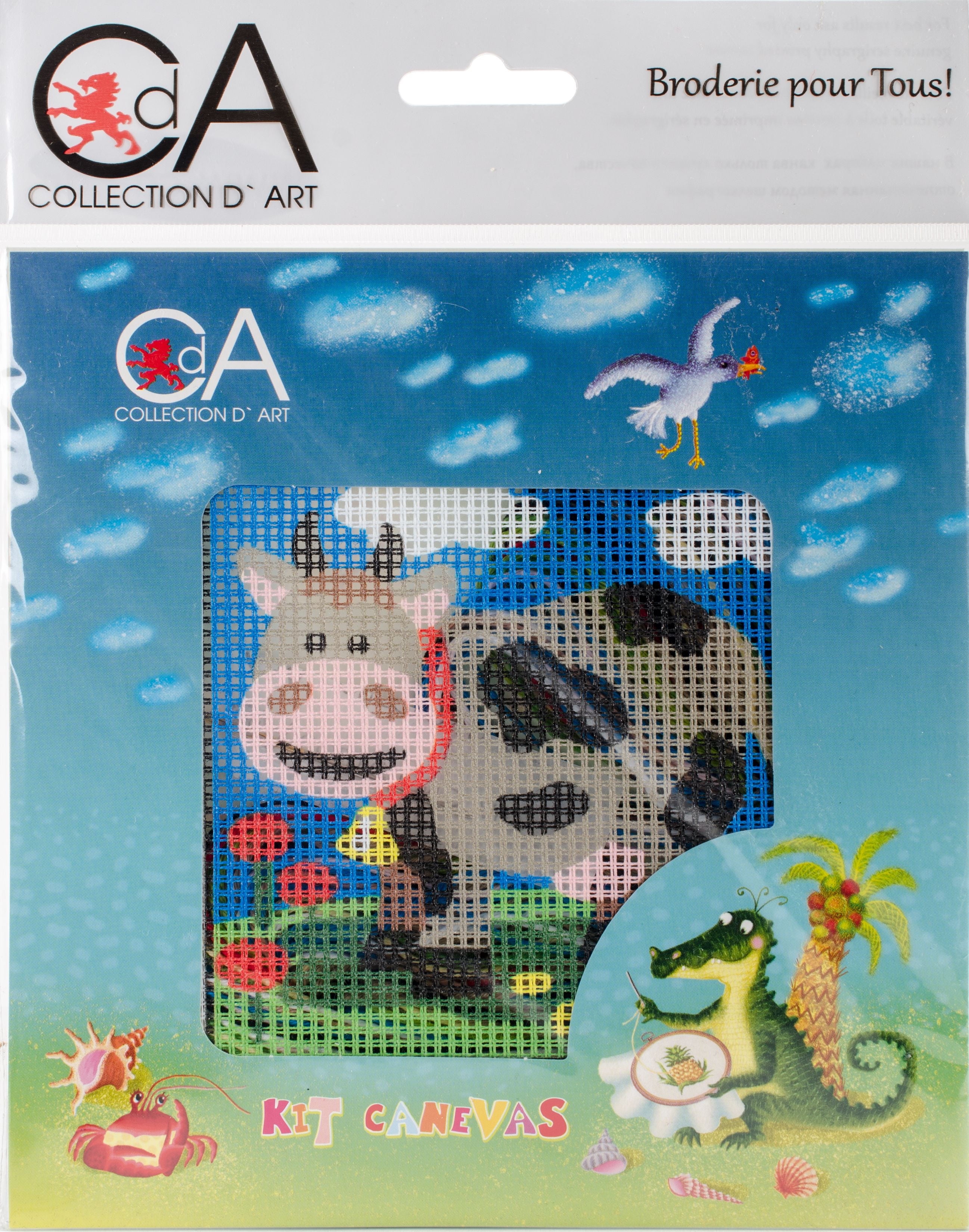 Collection D'art Stamped Needlepoint Kit 4"X4"Cow Walmart Canada