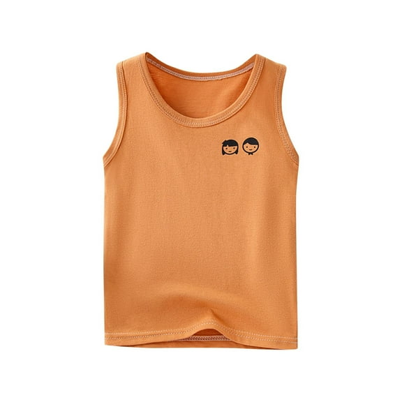 Taqqpue Toddler Baby Boy's Sleeveless Tank Tops Kids Girls Summer Basic Cami Shirts Cotton Athletic Undershirts T-Shirts Vest 2-12 Years