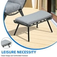 thumbnail image 4 of Uforic Outdoor Egg Chair with Stand and Ottoman, Cushioned Wicker Chair with PE Rattan Design, Footrest Included for Patio, Garden, Backyard, Porch, Gray, 4 of 5