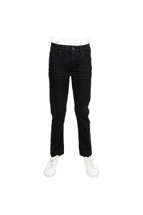 AZURE Boy's Stretch Jeans, Jet Black, 18