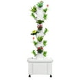 thumbnail image 5 of Eisoary Hydroponic Tower with Water Pump and Wheels, 20-Plants Vertical Planter Tower, Movable Hydroponic Growing System Kit, 5 Layers Herb Garden Planter Indoor Kit for Gardening Lover _White, 5 of 13