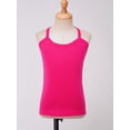 thumbnail image 3 of TiaoBug Kids Girls Cotton Camisole Sleeveless Dance Vest Tops Y Back Yoga Cami Tank Hot Pink 110, 3 of 7