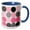 Blue/White, variant on 3drose, Large Painted Black Pink N Gray Circles, 11oz Mug